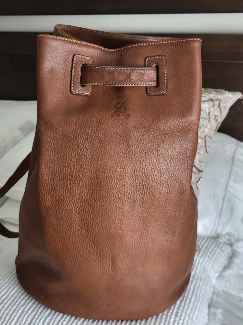 Strenesse Gabriele Strehle Leather Bucket/Backpack Bag